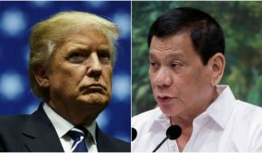 El presidente electo estadounidense, Donald Trump (izq.) y el presidente filipino, Rodrigo Duterte
