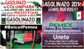 Con imágenes, grupos y cadenas, ciudadanos buscan boicotear el gasolinazo que se aplizará a partir del 1 de enero