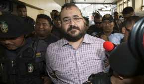 Javier Duarte acudió este martes a una audiencia ante la justicia de Guatemala