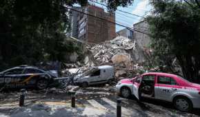 Cámaras de vigilancia captaron el derrumbe en Ámsterdam y Laredo, en la Condesa