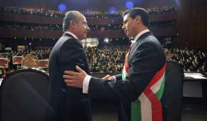 El 1 de diciembre de 2012, Felipe Calderón entregó la banda presidencial a Enrique Peña Nieto