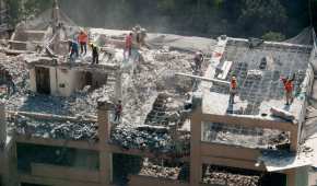 Las obras de demolición en el edificio de Génova 33 afectado por el sismo del 19 de septiembre
