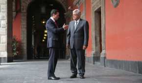 El actual presidente de México y el virtual presidente electo en Palacio Nacional