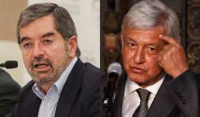 Juan Ramón de la Fuente y López Obrador en conferencia de prensa