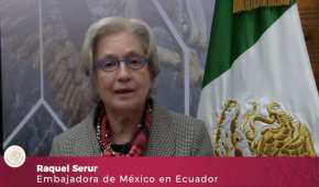 La embajadora de México en Ecuador, Raquel Serur, compartió un video en redes sociales