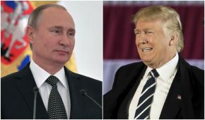 El presidente ruso Vladimir Putin (izq.) y el presidente electo de Estados Unidos, Donald Trump