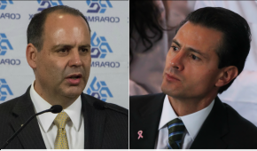 Gustavo Hoyos (izq) es el presidente de la Coparmex, quienes rechazaron firmar el acuerdo