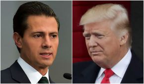 El mandatario mexicano Enrique Peña Nieto y su homólogo estadounidense Donald Trump