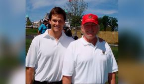 Tom Brady y Donald Trump jugando golf juntos en el verano de 2015