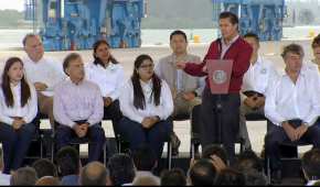 El presidente durante la inauguración del Nuevo Puerto de Tuxpan