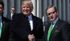 Donald Trump festejó el Día de San Patricio en la Casa Blanca con el primer ministro de Irlanda, Enda Kenny