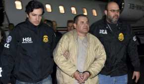 'El Chapo' Guzmán al llegar extraditado a Estados Unidos en enero de 2017