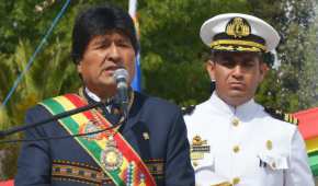 El presidente boliviano Evo Morales ofreció un discurso por el Día del Mar
