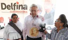 El líder de Morena el pasado marzo en un acto de precampaña en el Estado de México