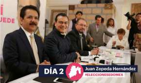 Juan Zepeda (centro) presentó su proyecto para bajar los índices de inseguridad en el Estado de México