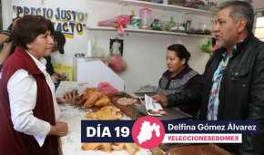 Delfina Gómez ha centrado su campaña en recorrido casa por casa y negocio por negocio