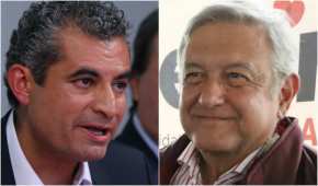 Enrique Ochoa Reza del PRI y Andrés Manuel López Obrador de Morena