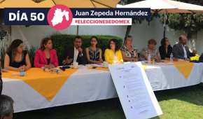 El candidato perredista prometió decretar alerta de género en los 125 municipios del Estado de México