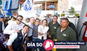 La candidata acudió a la capital Toluca para platicar con simpatizantes