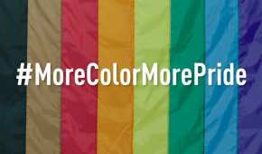 La bandera de la comunidad gay que incluye dos nuevos colores para integrar a negros e hispanos en el símbolo