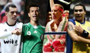 Rafa Márquez (izq.) no ha sido el único atleta relacionado con el narco en el país