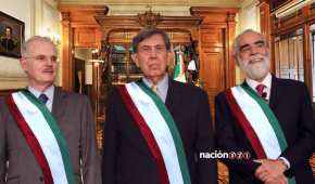 Los excandidatos presidenciales Francisco Labastida, Cuauhtémoc Cárdenas y Diego Fernández de Cevallos
