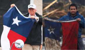 Trump este martes con la bandera de Texas y un artesano tras el terremoto de 2010 en Chile
