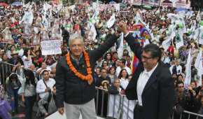 AMLO acompañó a Ricardo Monreal en la campaña para la delegación Cuauhtémoc, cuando todo era felicidad ente ambos políticos