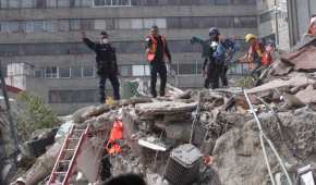 Un edificio colapsado en colonias de la Ciudad de México tras el sismo de este 19 de septiembre