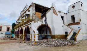 El Palacio Municipal quedó destruido por el sismo del 19 de septiembre