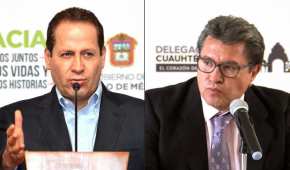 Eruviel Ávila, delegado del PRI en CDMX, y Ricardo Monreal, delegado de Cuauhtémoc