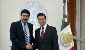 El gobernador de Chihuahua, Javier Corral, cuando se reunió con el presidente Peña Nieto en septiembre de 2016