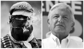 El líder zapatista y el candidato presidencial de Morena