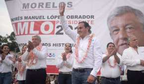 Cuauhtémoc Blanco estuvo acompañado por AMLO este jueves en Morelos