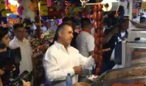 El candidato visitó Veracruz y probó los tacos del 'Huastequito'