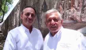 Moisés Romano, presidente de la comunidad judía en México, y López Obrador