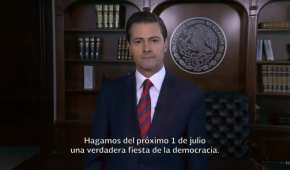 Enrique Peña Nieto se dirigió a los mexicanos el último día de campañas electorales
