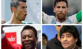 Cristiano Ronaldo, Messi, Pelé y Maradona son de los más mencionados entre los encuestados.