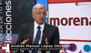 Andrés Manuel en una de sus primeras entrevistas como candidato ganador