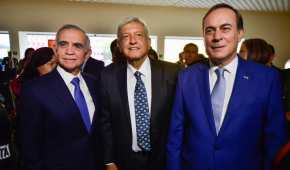 Alfonso Romo, Andrés Manuel López Obrador y Juan Pablo Castañón
