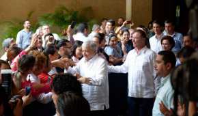 Andrés Manuel López Obrador en Sinaloa este lunes