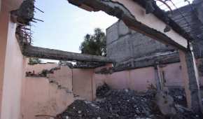 Vivienda afectada por el sismo del 19 de septiembre de 2017, ubicada en Xochimilco