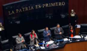 El pleno del Senado de la República rindió un minuto de aplausos a los rescatistas el 27 de septiembre