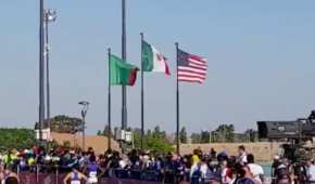 Así fue izada la bandera mexicana en la capital argentina