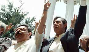 Taibo II con Cuauhtémoc Cárdenas en mayo del 2000