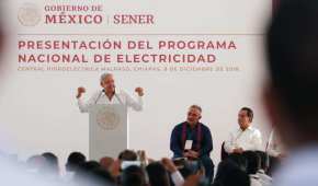 En Chiapas y en compañía del titular de la CFE, anunció su plan de energía