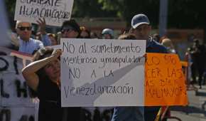 Una protesta en Guadalajara por los problemas en el abasto de gasolina