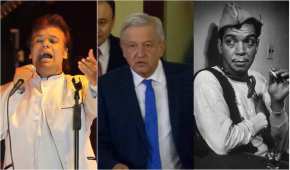 Juan Gabriel, Andrés Manuel López Obrador y Mario Moreno 'Cantinflas'