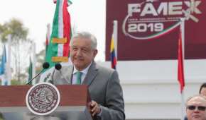 Andrés Manuel López Obrador inauguró la Feria Aeroespacial en Santa Lucía, sede del próximo aeropuerto