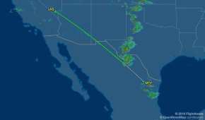 Esta fue la ruta que debió seguir la aeronave que partió de Las Vegas y se perdió al noreste de México